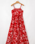 Floral Spaghetti Strap Empire Waist Maxi Dress