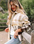 Julinique Plaid Patchwork Side Shacket