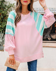 Vanessa Patchwork Raglan Pullover Top