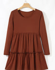 Everleigh Ribbed Frilled Trim High Waist Dress