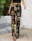 Baha Ranch Vintage Cowboy Collage Western Flare Pants