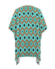 Baha Ranch Turquoise Aztec Duster Kimono Coverup