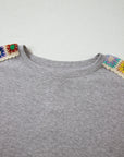Crochet Trim Dolman Sleeve T-Shirt