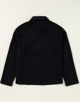 Solid Corduroy Button-Up Long Sleeve Jacket