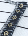Simone Henley Waffle Knit Top