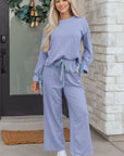 Rory Beau Flounce Long Sleeve Lounge Set