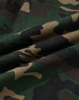 Camo Denim Patch Pocket Drawstring Barrel Leg Jeans