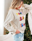 Sylevi Graphic Ribbed Loose Sweatshirt
