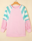 Vanessa Patchwork Raglan Pullover Top