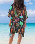 Baha Ranch Neon Vegas Duster Kimono Coverup