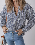 Amelie Notched Puff Sleeve Blouse