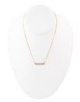 Dainty Botswana Agate Bar Necklace