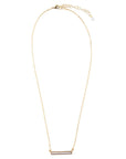 Dainty Botswana Agate Bar Necklace