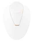Dainty Green Aventurine Bar Necklace