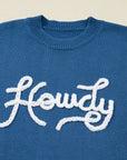 Emiyra Embroidered Graphic Western Sweater