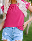 Murphy Floral Embroidered Sleeve Blouse