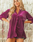 Alilana Tunic Babydoll Velvet Shirt