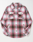 Plaid Flap Pocket Button-Up Shacket