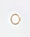 Bracelet Cuff Thick Oval Clear Glass Matte Gold Hinge