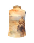 Baha Ranch Watercolor Cowboy Women's Western Puffy Vest