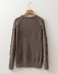 Cable Knit Long Sleeve Sweater