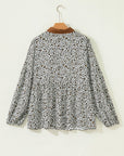 Elsa Puff Sleeve Print PLUS Blouse