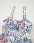 Floral Spaghetti Strap Tiered Mini Dress