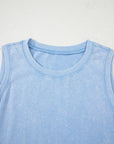 Mineral Wash Pocketed Tank Mini Dress