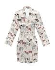 Cattle Drive Women's Belted Satin Feel Dressing Lounge Robe