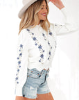 Mia Scallop Hem Cropped Sweater
