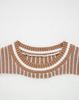 Stripe Patchwork Drop Shoulder Sweater