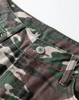 Camo Denim Cargo Wide Leg Pants