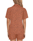 Mini Rust Cattle Brands Women's Western Pajama Set