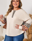 Mackenzie Plaid Patchwork Half PLUS Pullover