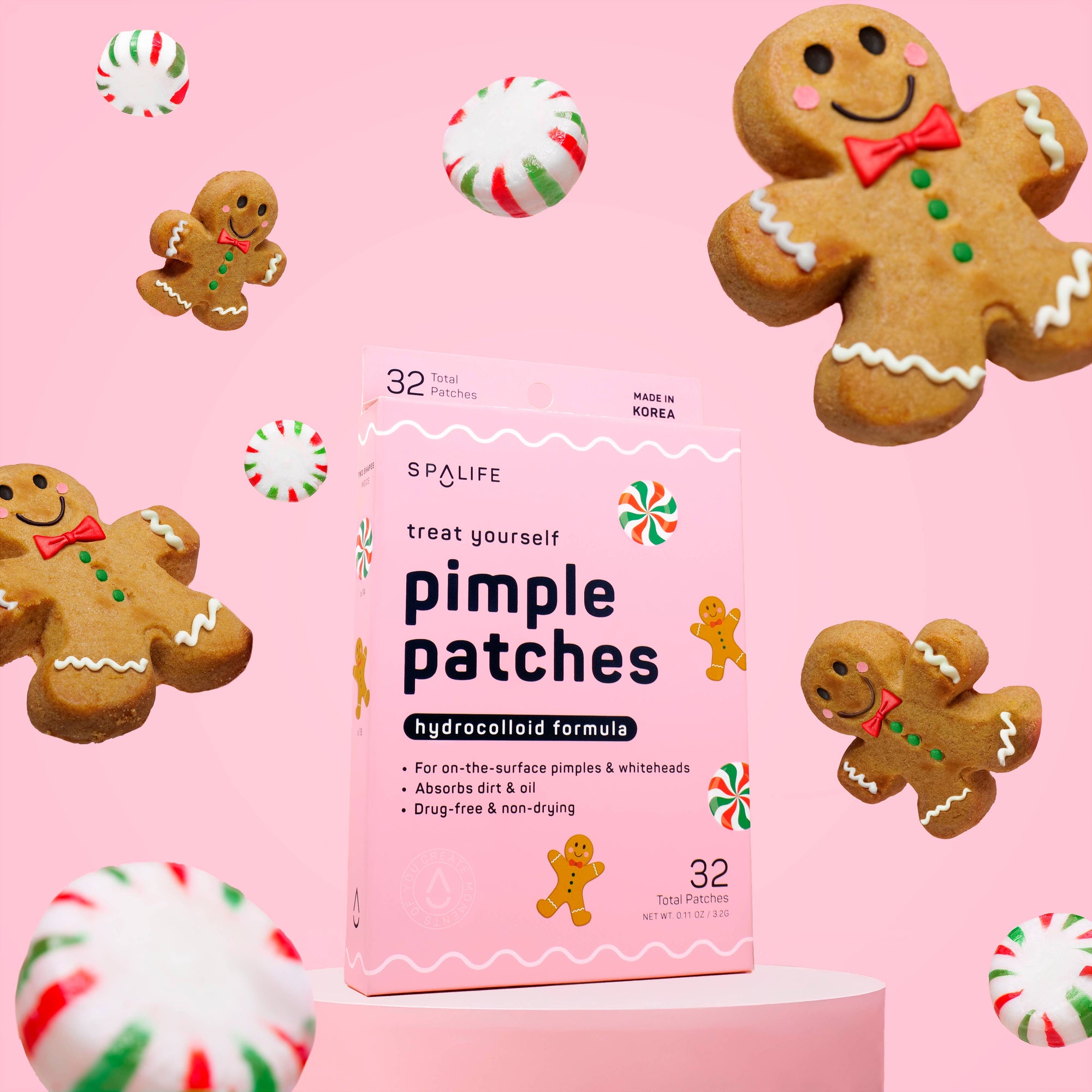 Christmas Holiday Gingerbread &amp; Candies Pimple Patches 72 ct