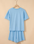 Avery Top and Patchwork Drawstring Shorts Set