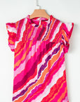 Campbell Abstract Ruffled Blouse