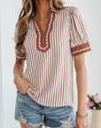 Romina Short Bubble Sleeve Blouse