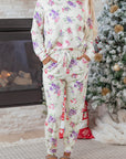 Floral Pullover and Drawstring Lounge Set
