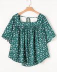 Adelynn Square Ruffled Trim PLUS Blouse