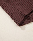 Brown Cowgirl Fashion Print Casual Sweater