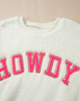 Mila Sherpa Howdy Patched Pullover