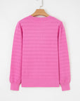 Kay Knit Ribbed Cuffs Crew Neck Sweater