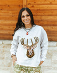 Deer Hunting Sequin Patch Sweatshirt