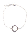 Delicate Stones Line Sterling Silver Bracelet