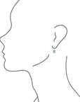 Delicately Detailed Blue Turquoise and Sterling Silver Earrings