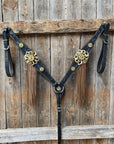 Breastcollar - Gold & Black Sunflower 