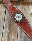 Medium Oil Floral Pearl Browband/Breastcollar Tack Set 