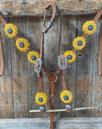 One Ear & Breastcollar -Yellow Daisy 