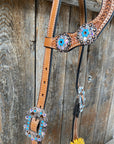 One Ear & Breastcollar -Yellow Daisy 